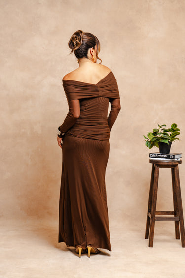 MOCHA MESH DRESS