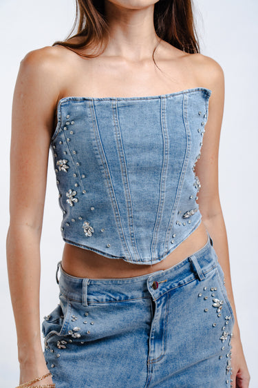 CONJUNTO DENIM CON PIEDRAS