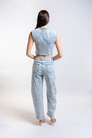 CONJUNTO DE MEZCLILLA CON ZIPPPER