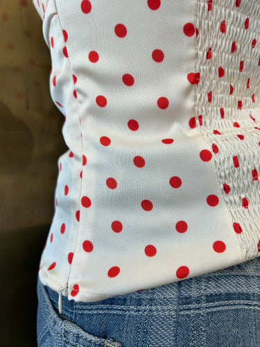 POLKA DOT RED TOP