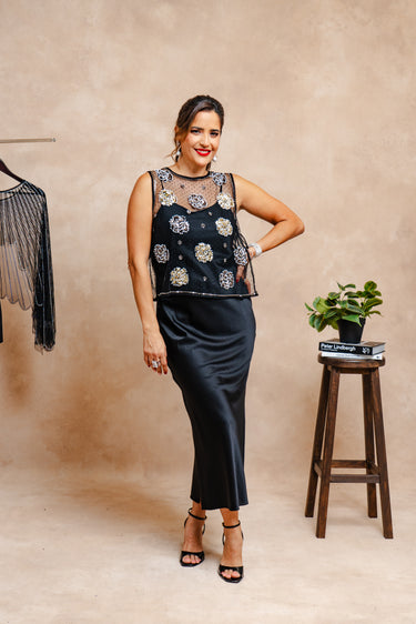 JEWEL MESH TOP