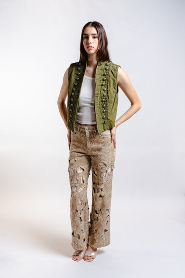 CHALECO NAPOLEON VERDE MILITAR