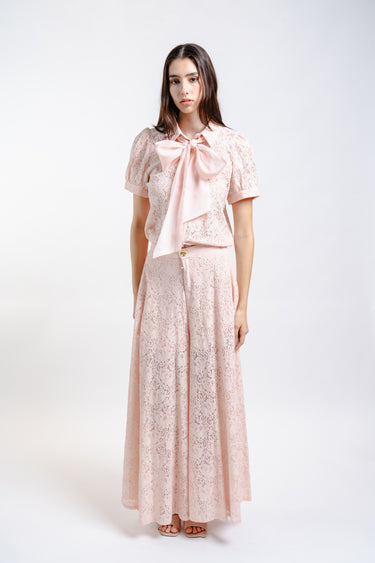 CONJUNTO DE ENCAJE WIDE LEG
