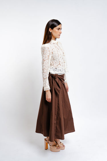 BLUSA ENCAJE HUESO
