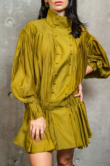 VESTIDO VERDE OLIVO