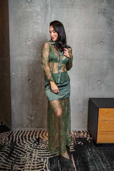 OLIVE LACE SET