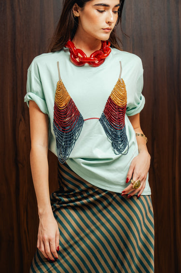 CHAIN BRA TEE