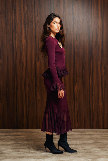 MERLOT PLEATED SET