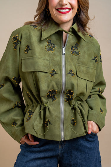 OLIVE AND CAMEL JACKET