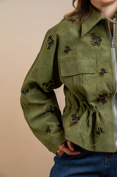 OLIVE AND CAMEL JACKET