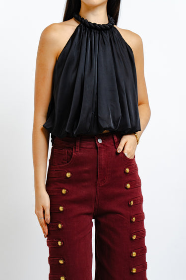 PANTALON VINO CON BOTONES