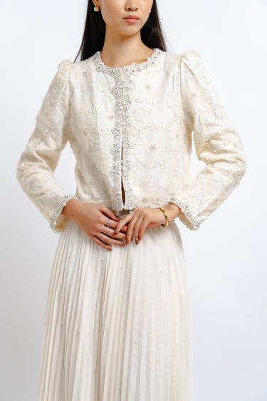 CONJUNTO DE FALDA NEGRO Y  BLANCO CON BRILLOS