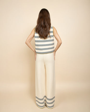 STRIPED KNIT VEST WITH PANTS