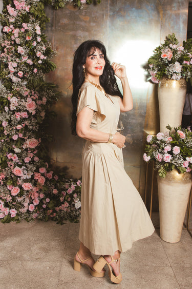 FLUTTER SAND DRESS