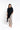 BLUSA NEGRA LARGA CON HOMBRERAS