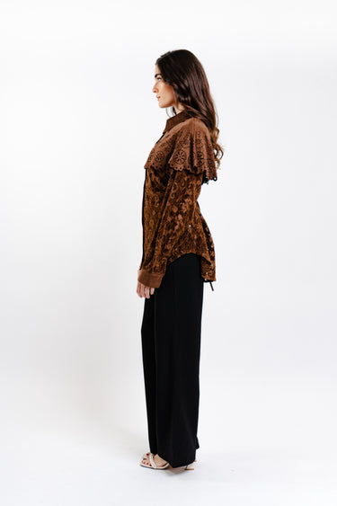 BLAZER CAFE TERCIOPELO