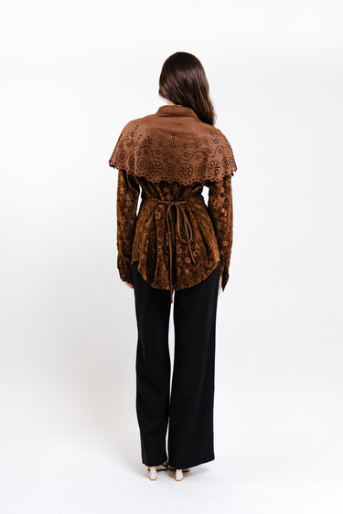 BLAZER CAFE TERCIOPELO