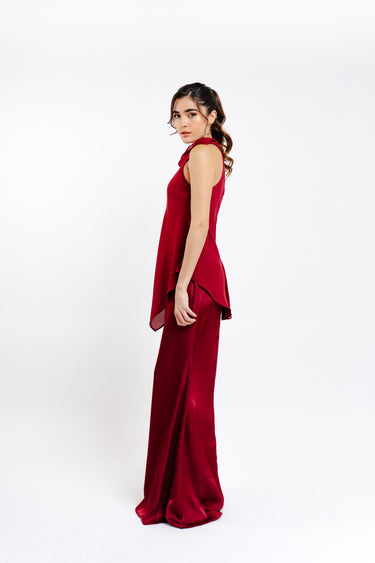 WINE DRESS SLEEVELESS