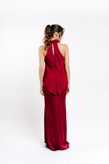 WINE DRESS SLEEVELESS