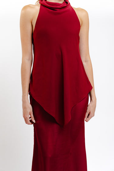 WINE DRESS SLEEVELESS