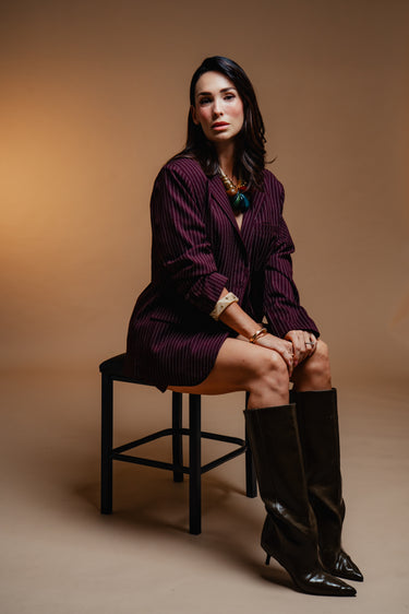 BURGUNDY STRIPE SUIT
