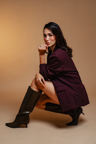 BURGUNDY STRIPE SUIT