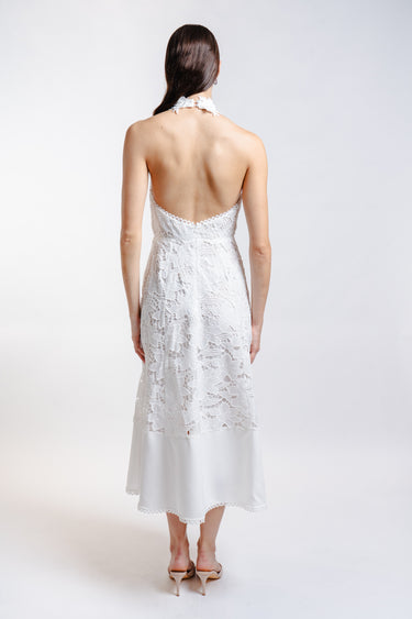 VESTIDO CON CUELLO HALTER