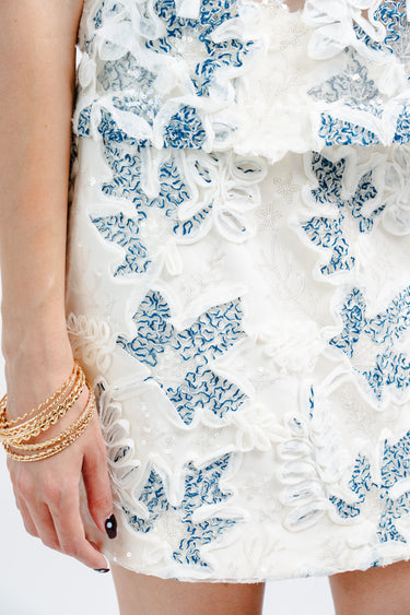CONJUNTO MESH BLANCO Y AZUL